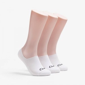 Clarks 3 pack Solid Liner Sock Bianche | CLKS-84173