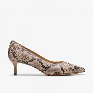 Clarks Adela Court Grigie Serpent | CLKS-85197