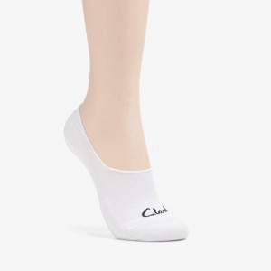 Clarks Basic Liner Sock Bianche | CLKS-84653