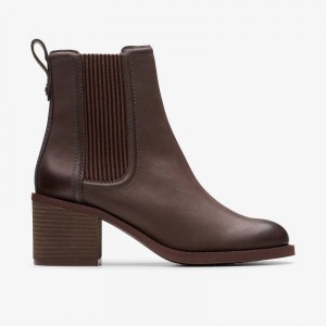 Clarks Chamberly Top Marroni Scuro | CLKS-85483
