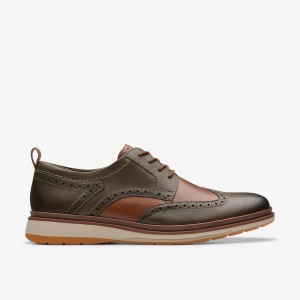 Clarks Chantry Wing Verde Oliva Scuro | CLKS-84397