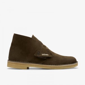 Clarks Desert Boot Khaki Scuro | CLKS-84568