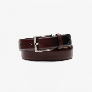 Clarks Dress Belt Burnished Marroni | CLKS-84201