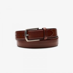Clarks Dress Belt Burnished Marroni | CLKS-84197