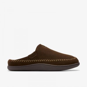 Clarks Frien Wall Slippers Marroni | CLKS-84207
