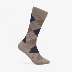 Clarks Mens Argyle Grigie Marroni | CLKS-84193