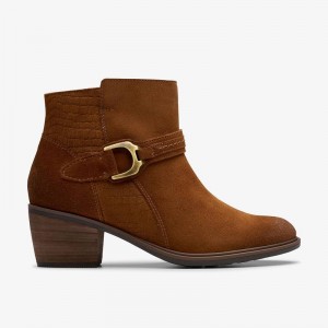 Clarks Neva Buckle Marroni Scuro | CLKS-85449