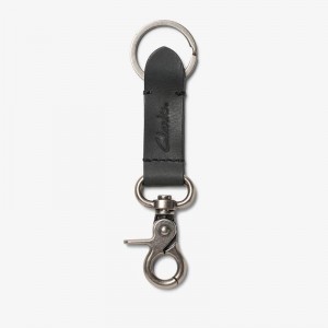 Clarks Oiled Leather Key Fob Nere | CLKS-84142