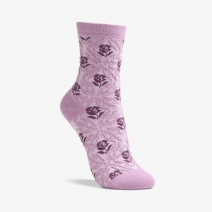 Clarks Raised Floral Sock Viola | CLKS-84658