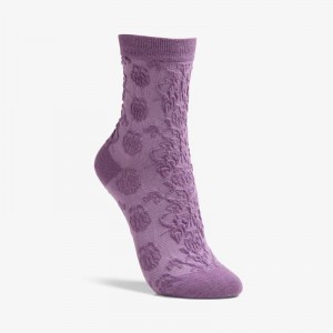 Clarks Raised Floral Sock Viola | CLKS-84657