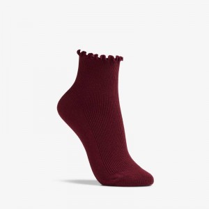Clarks Rosewelt Crew Sock Bordeaux | CLKS-84664