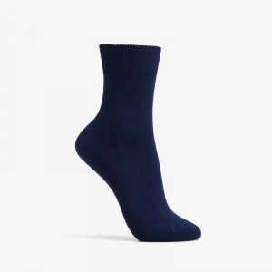 Clarks Solid Dress Crew Sock Blu Marino | CLKS-84655