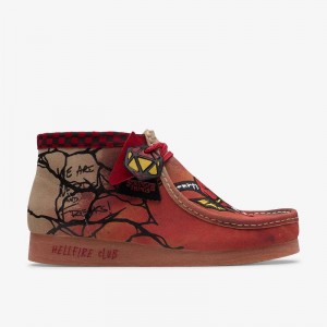 Clarks Stranger Things Wallabee Evo Mens Marroni Scuro | CLKS-84596
