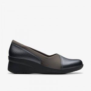 Clarks Suttyn Walk Blu Scuro Grigie Metal | CLKS-84722