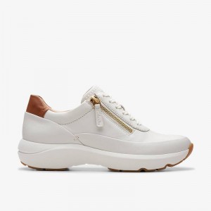 Clarks Tivoli Zip Bianche | CLKS-85154