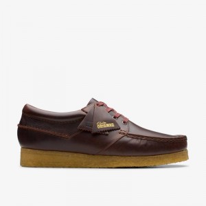Clarks Wallabee Boat Rosse Profondo | CLKS-84501