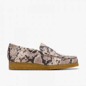 Clarks Wallabee Loafer Grigie Serpent | CLKS-85400