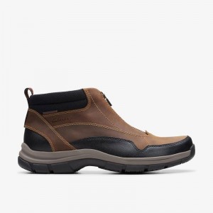 Clarks Walpath Zip Marroni Scuro | CLKS-84549