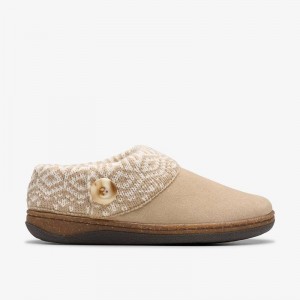 Clarks Willowdean Sweater Slippers Grigie Marroni | CLKS-84668